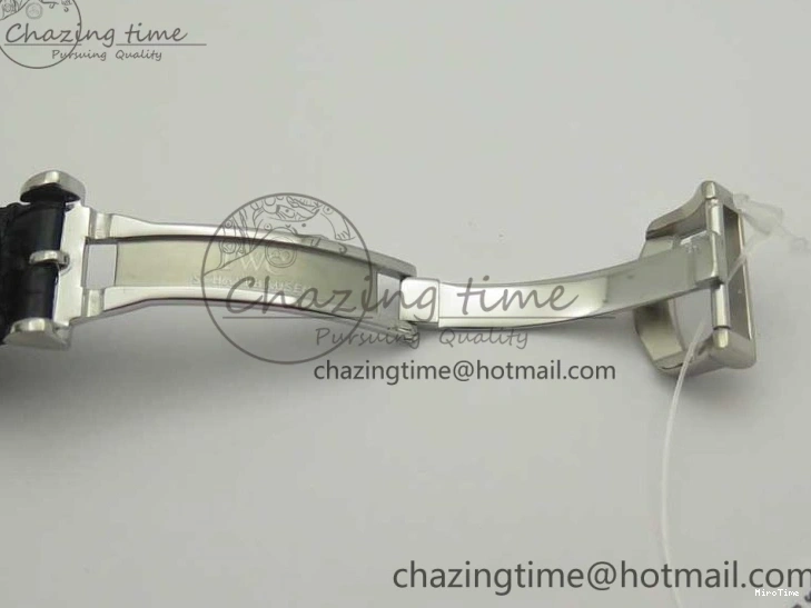 MIROTIME 0404 Portofino Automatic SS TWF 1:1 Best Edition Black Dial on Black Leather Strap A TravelReady 7199